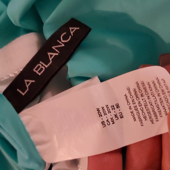 La BlancaPlus Size Island Goddess Off Shoulder Ruffle One Piece Swimsuit - Picture 4 of 4